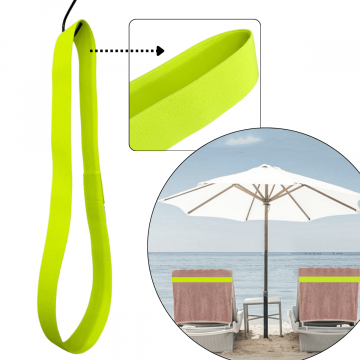 Strandhanddoek elastiek band | Neon Geel