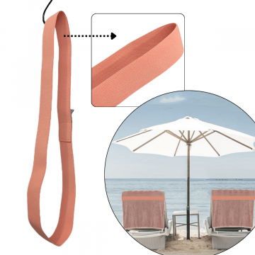 Strandhanddoek elastiek band | Zalm roze 